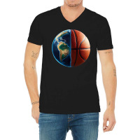 World Basketball V-neck Tee | Artistshot