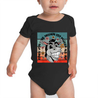 Donkey Humor Cheeky Sarcasm Funny Smiling Animal Baby Bodysuit | Artistshot