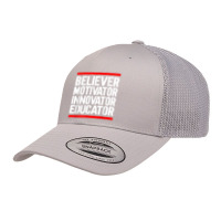 Believer Motivator Innovator Educator Art Retro Trucker Cap | Artistshot