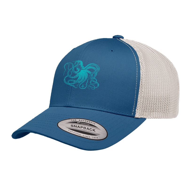 Octopus Cool Vintage Marine Biologist Ocean Sea Life 2 Retro Trucker Cap | Artistshot