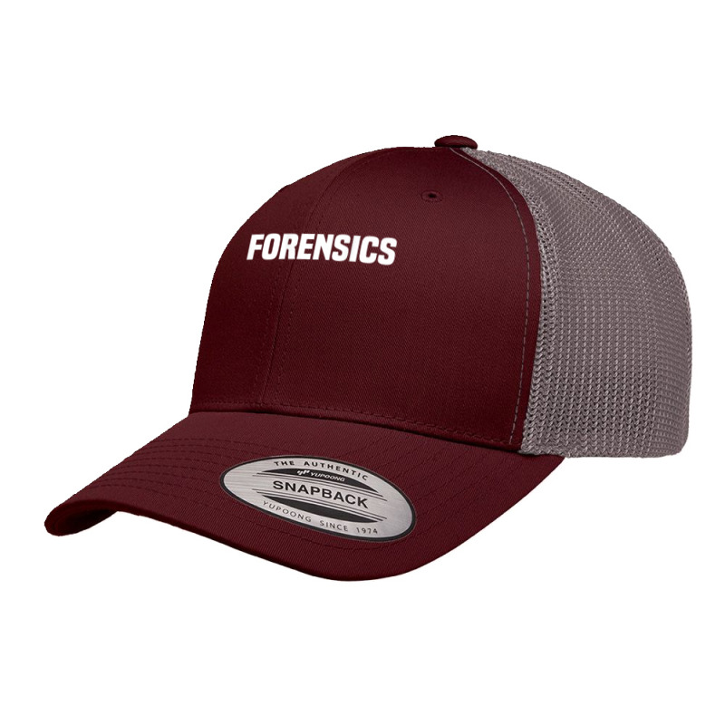 Forensics Crime Police Investigator Detective Policemen Duty Retro Trucker Cap by LorettaSharron | Artistshot