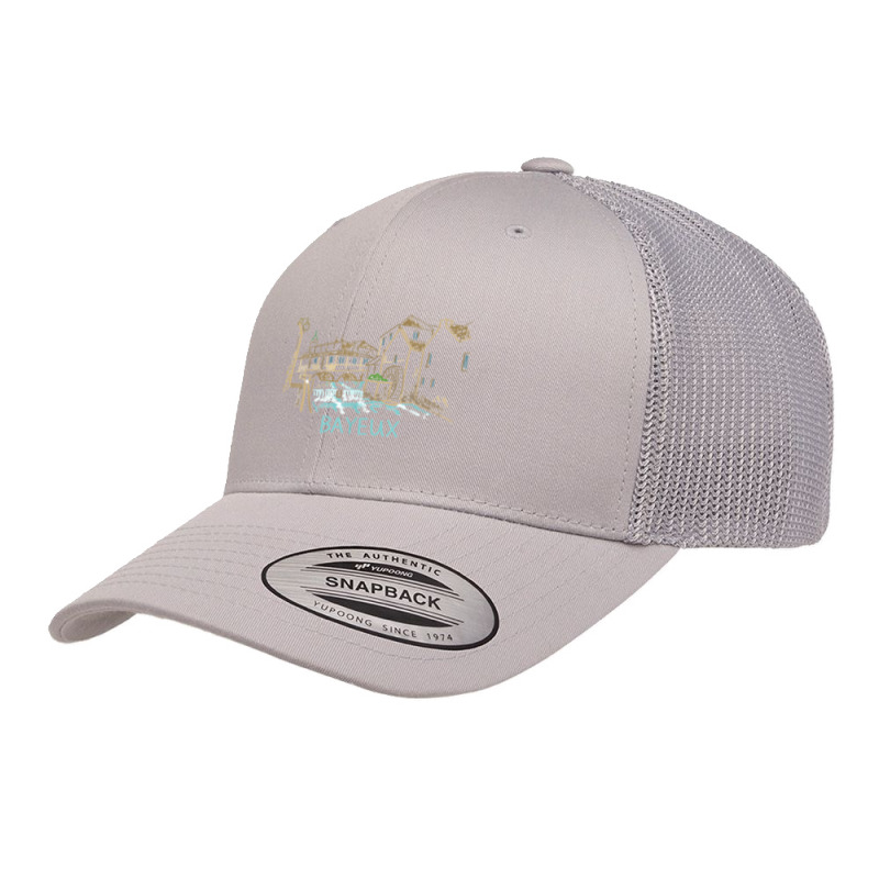 Bayeux France Unique Hand Drawn Art Gift Men Women Retro Trucker Cap by cm-arts | Artistshot