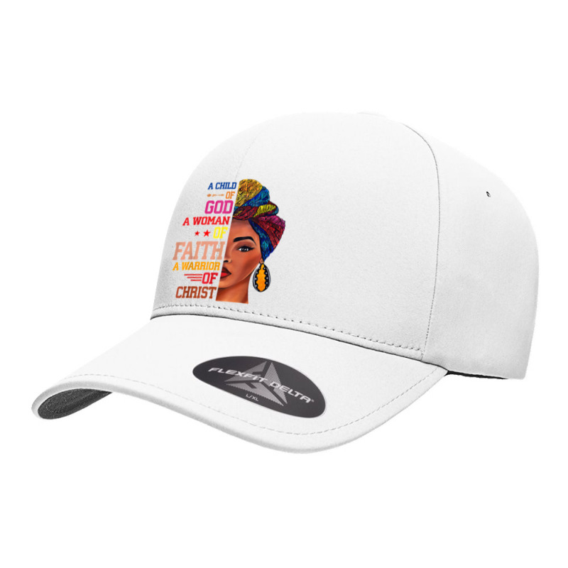 75.a Child Of God, A Warrior Of Christ, Black Girl Juneteenth Seamless Cap | Artistshot