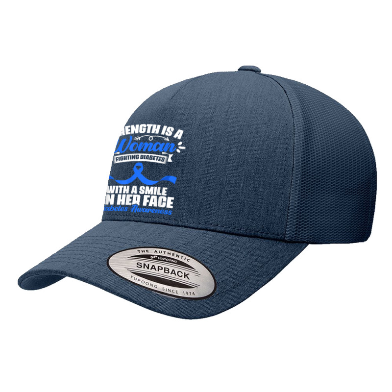 Woman Fighting Diabetes Warrior Diabetic Diabetes Awareness T Shirt Yupoong Trucker Cap | Artistshot