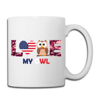 Patriotic American Flag Love My Owl Coffee Mug | Artistshot