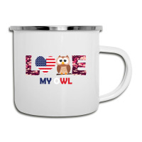 Patriotic American Flag Love My Owl Camper Cup | Artistshot