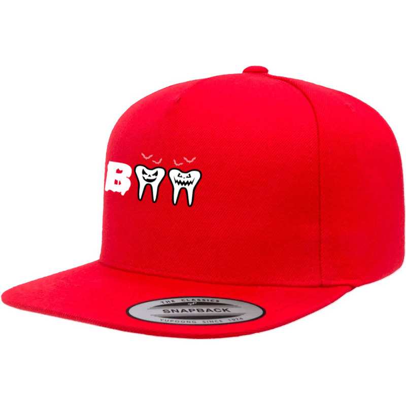 Halloween Dentist Boo Ghost Funny Costu T  Shirt Halloween Dentist Boo 5 Panel Snapback Cap | Artistshot