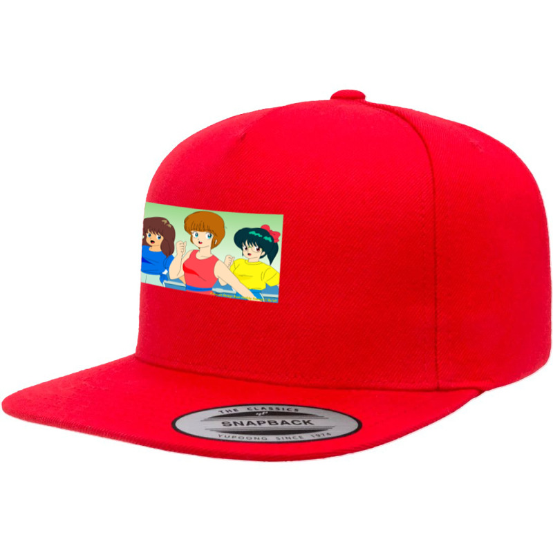 Retro  Anime Cute Call Me 5 panel snapback cap by KaliyahArtists | Artistshot