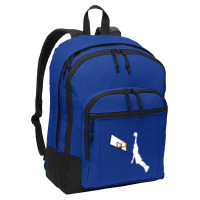 Basketball Dunk Competition Silhouette One Handed Dunk Shot Basic Backpack | Artistshot