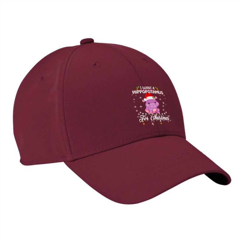 Hippopotamus I Want A Hippopotamus For Christmas Xmas Hippo 1282 Hippo Nike Dri-fit Cap | Artistshot