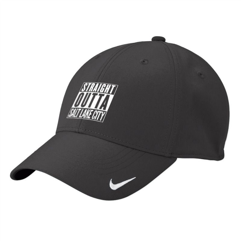 Straight Outta Salt Lake City Vintage Distressed Funny T Shirt Nike Dri-fit Cap | Artistshot