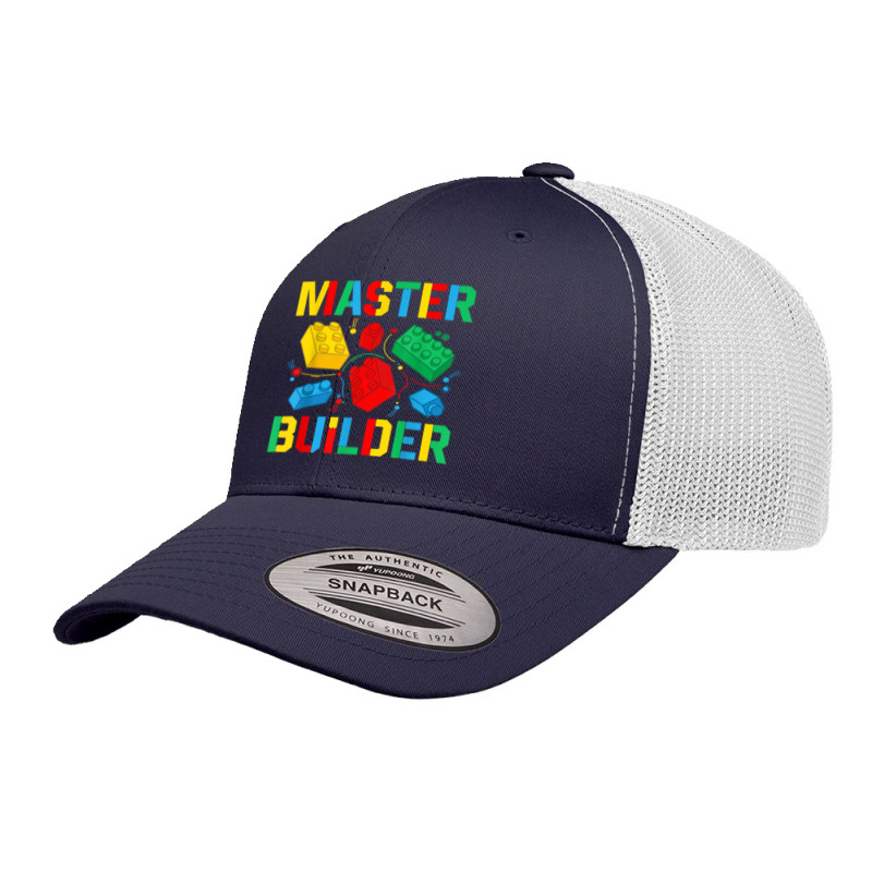 Master Builder Kids Building Blocks Brick Toy Master Builder Retro Trucker Cap | Artistshot