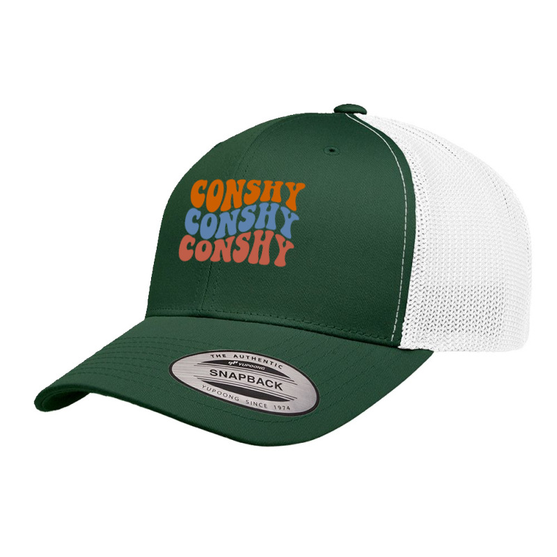 Conshy Wavy Tri Color Pullover Hoodie Retro Trucker Cap | Artistshot