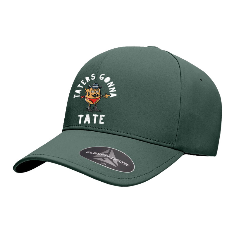 Mustache Cowboy Potato Taters Gonna Tate Funny Tate Tot Food T Shirt Seamless Cap | Artistshot