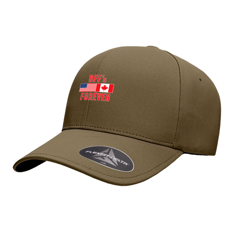 Canada Usa Flags Bffs Seamless Cap by DiyaBarry | Artistshot