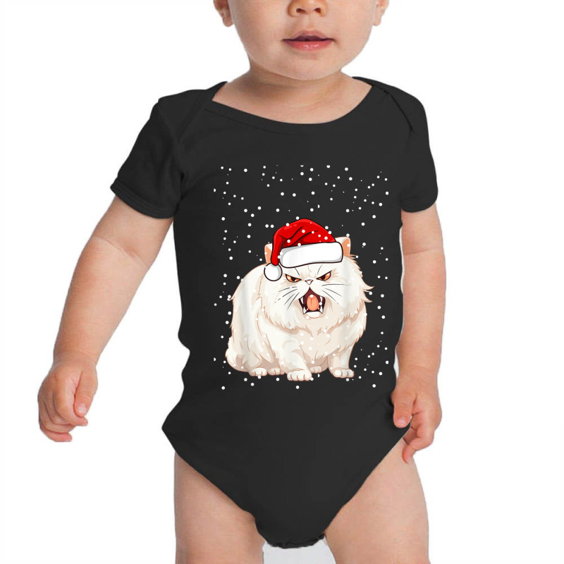 Angry Cat Christmas Baby Bodysuit by Rebecca Mitchell | Artistshot