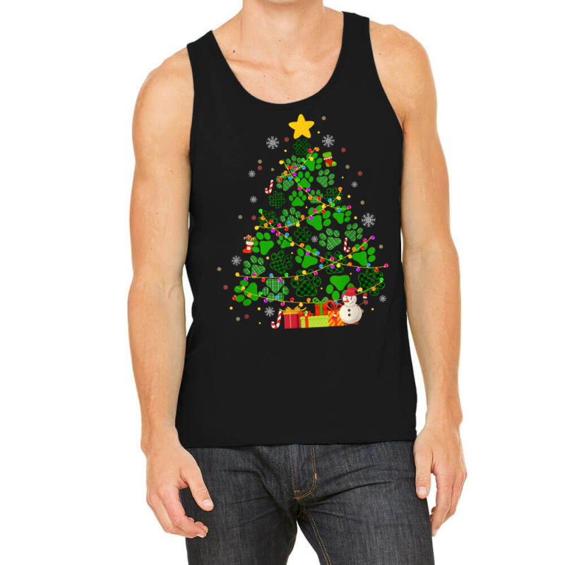 Dog Cat Paws Christmas Tree Tank Top by Rebecca Mitchell | Artistshot