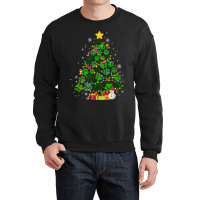 Dog Cat Paws Christmas Tree Crewneck Sweatshirt | Artistshot