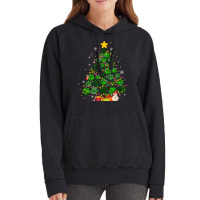 Dog Cat Paws Christmas Tree Vintage Hoodie | Artistshot