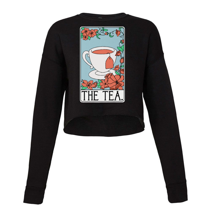 The Tea Tarot Card Reading Halloween Cropped Sweater by Rebecca Mitchell | Artistshot