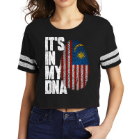 It's In My Dna Malaysian Proud Malaysia Flag Scorecard Crop Tee | Artistshot