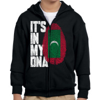 It's In My Dna Maldivian Proud Maldives Flag Youth Zipper Hoodie | Artistshot