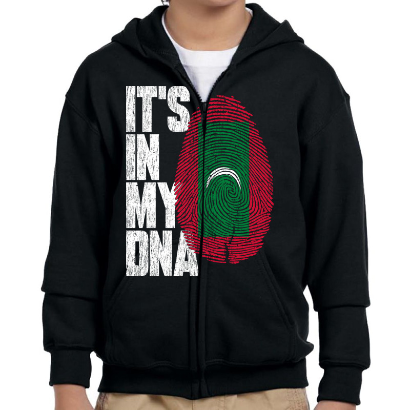 It's In My Dna Maldivian Proud Maldives Flag Youth Zipper Hoodie | Artistshot