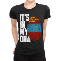 It's In My Dna Mongolian Proud Mongolia Flag Ladies Fitted T-shirt | Artistshot