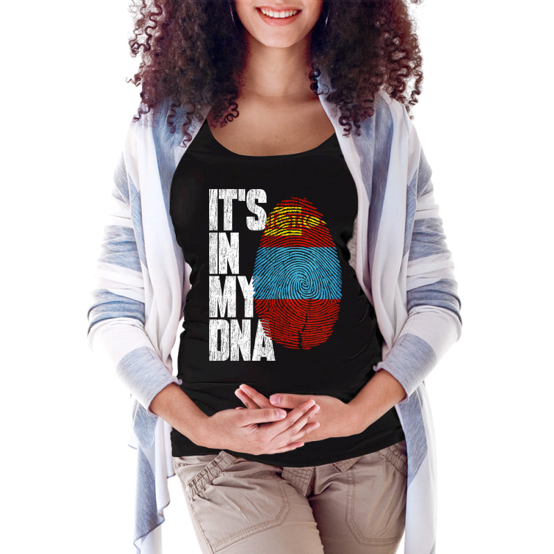 It's In My Dna Mongolian Proud Mongolia Flag Maternity Scoop Neck T-shirt by moteestyle | Artistshot