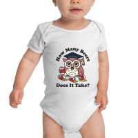 Owl How Many Beers Does It Take Baby Bodysuit | Artistshot