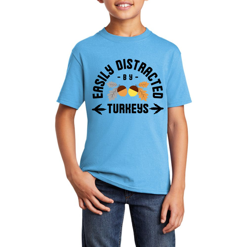 Easily Distracted By Turkeys Basic Youth T-shirt by Rebecca Mitchell | Artistshot