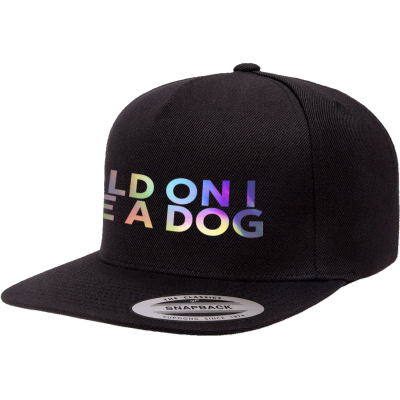 Hold On I See A Dog 5 panel snapback cap by Karimou94 | Artistshot