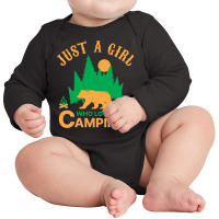 Just A Girl Who Loves Camping Long Sleeve Baby Bodysuit | Artistshot