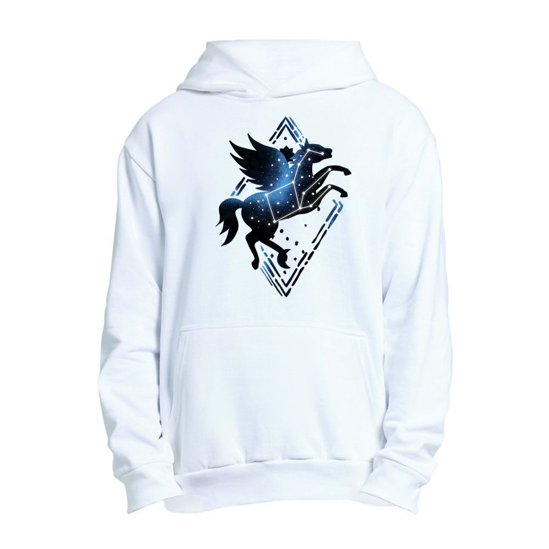 Animal Zodiac - Pegasus Mythical Creature Urban Pullover Hoodie | Artistshot