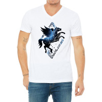 Animal Zodiac - Pegasus Mythical Creature V-neck Tee | Artistshot