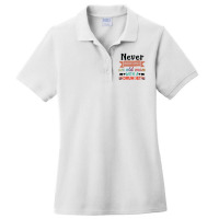 Never Underestimate An Old Man With A Drum Set Ladies Polo Shirt | Artistshot