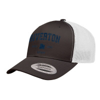 Riverton Utah Ut Vintage Athletic Navy Sports Design Retro Trucker Cap | Artistshot