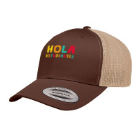 Maestra Bilingual Regalos Spanish Teacher Hola Estudiantes Long Sleeve Retro Trucker Cap | Artistshot