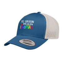 Mi Corazon Late En Dos Idiomas Bilingual T Shirt Retro Trucker Cap | Artistshot