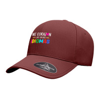 Mi Corazon Late En Dos Idiomas, Bilingual Spanish Teacher Seamless Cap | Artistshot