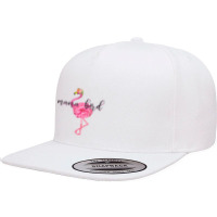 Flower Pink Mama Bird Momma Flamingo Summer Sea 2019 Floral 5 Panel Snapback Cap | Artistshot