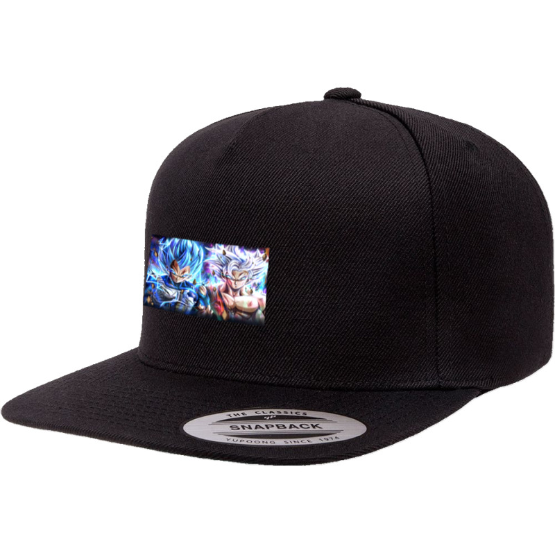 Vegeta And Goku Power Up 5 panel snapback cap by Ha Thu | Artistshot