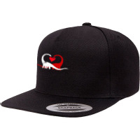 I Steal Hearts Tshirt Valentines Day Dinosaur Boys Kid (11) 5 Panel Snapback Cap | Artistshot