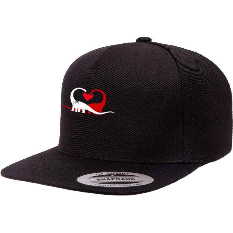 I Steal Hearts Tshirt Valentines Day Dinosaur Boys Kid (11) 5 Panel Snapback Cap | Artistshot