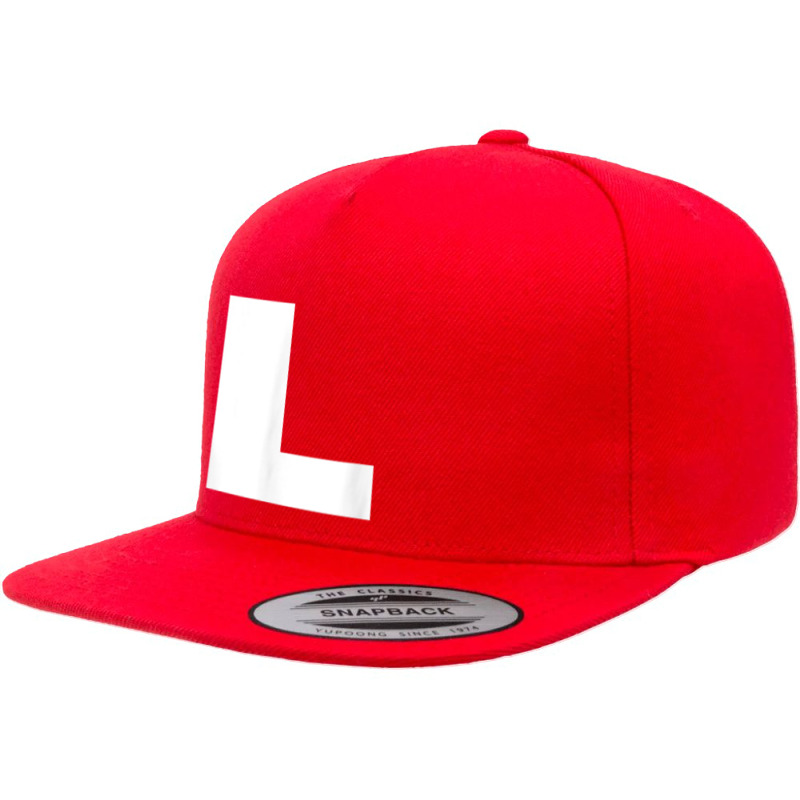 Letter L Capital Alphabet Monogram Initial T Shirt 5 panel snapback cap by densonozmastonmq | Artistshot