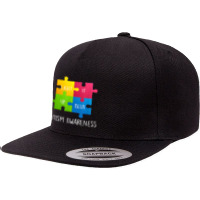 Autism Awareness Light It Up Blue T Shirt 5 Panel Snapback Cap | Artistshot