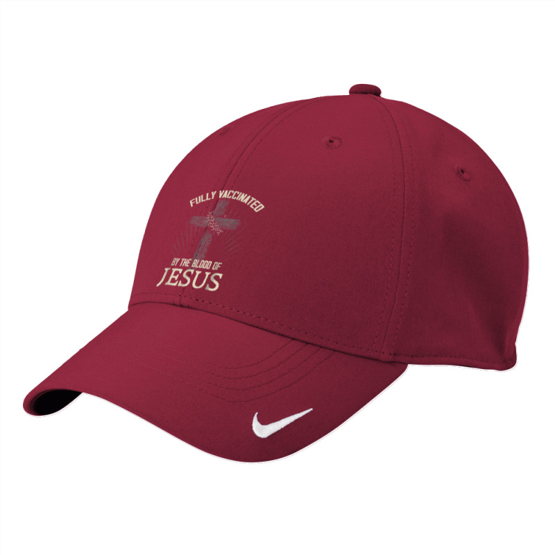 Jesus Fully Vaccinated By The Blood Of Jesus Funny Christian 234 Nike Dri-fit Cap | Artistshot