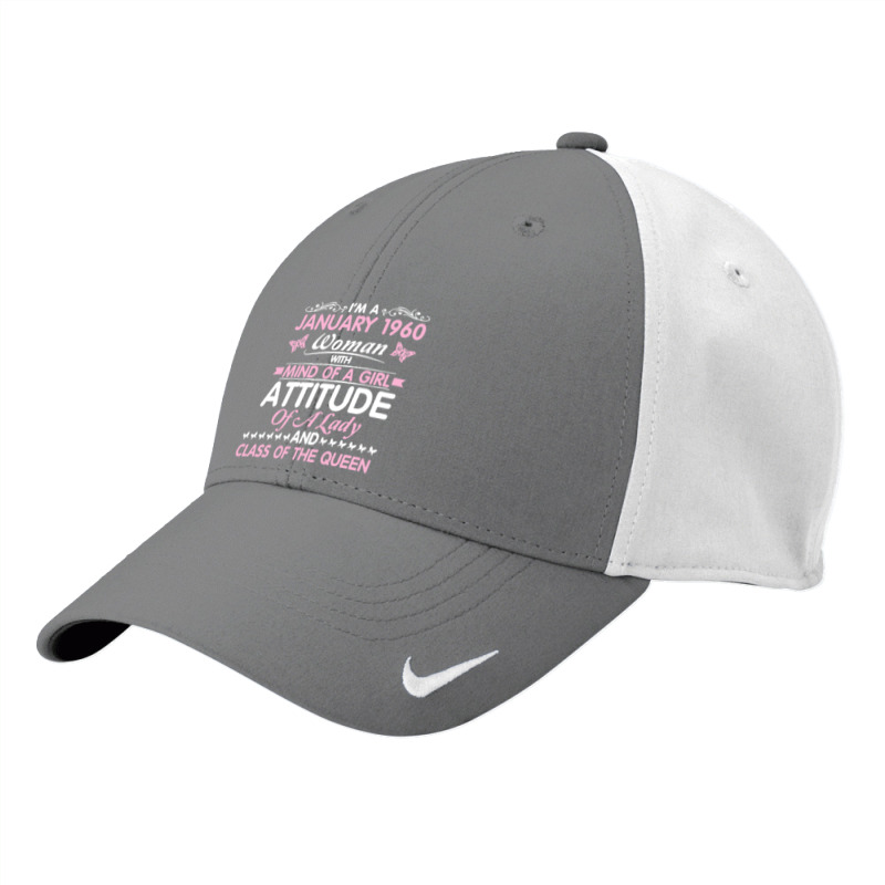 Birthday 61 Years Born In January 1960 T  Shirt I'm A January Woman 19 Nike Dri-FIT Cap by elephantjellyfish | Artistshot