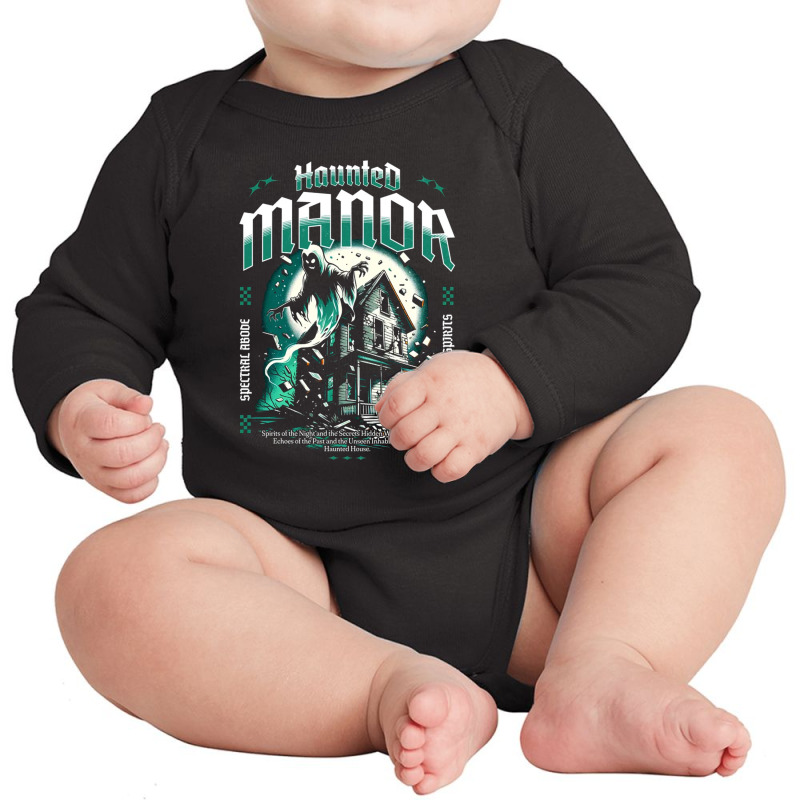 Haunted Manor Long Sleeve Baby Bodysuit by phamtruong | Artistshot