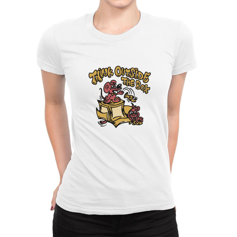 Think Outside The Box Ladies Fitted T-Shirt by Jasetas | Artistshot